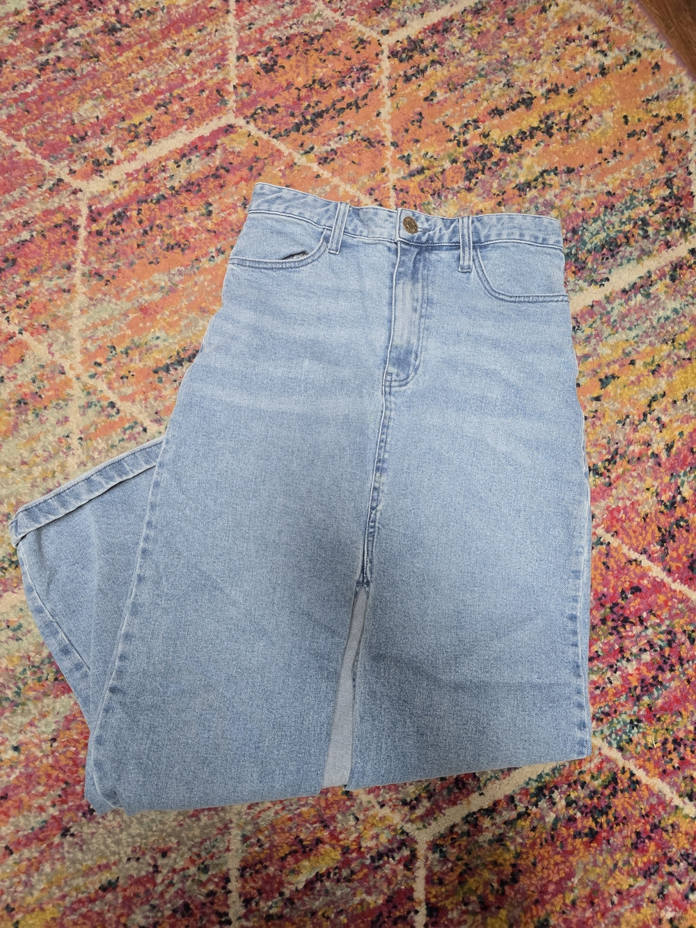 Mumu Maxi Denim Skirt